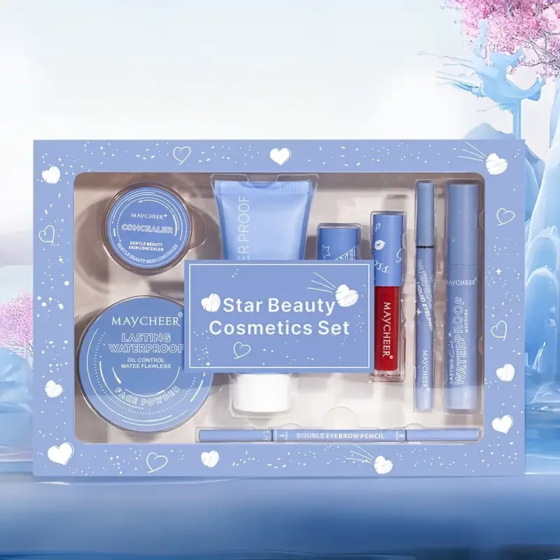 All-In-One Makeup Set,Full Makeup Kit Gift Include Concealer,Foundation,Eyeliner,Eyebrow Pen,Mascara,Lipstick Makeup for Women 4