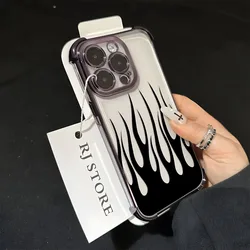 Creative Fashion Flame Fire Plating Phone Case with Airbag Cover for Reno8 Pro 5G (DDZ-247DU241122302)