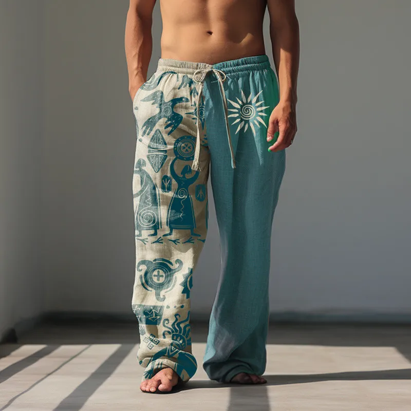 Men's And Women's Pants Summer pants Beach pants Stretch Waist 3D Printed Graphic Printed Flowers/Flowers Comfortable Casual Eve summer pants
