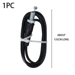 Universal Motorcycle Throttle Cable Repair Kit - 135cm Accelerator Wire for Emergency Brake and Clutch Fixes (Black Approx. 135cm)