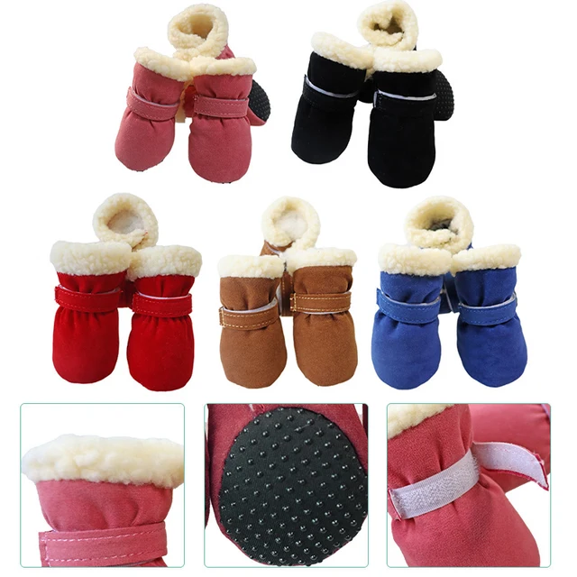 4pcs Winter Dog Shoes Waterproof Shoes For Medium Dogs Winter Boots For Small Dogs Warm Chihuahua Teeth Puppy Socks Yorkshire 4pcs Winter Dog Shoes Waterproof Shoes For Medium Dogs Winter Boots For Small Dogs Warm Chihuahua Teeth Puppy Socks Yorkshire