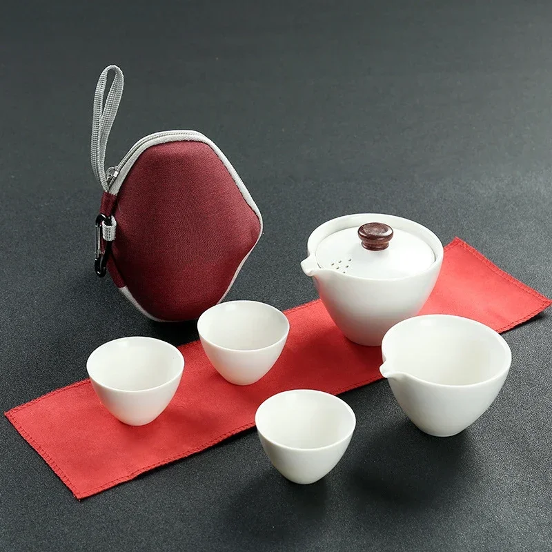 

Портативный дорожный набор для кофе и чая, чайный набор с сумкой для хранения, чайник, чайная чашка, китайские бриллианты, чайные наборы, чайник, посуда для кофе и напитков
