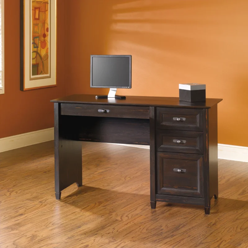 Sauder New Cottage Desk, Antiqued Black Paint Finish sauder shoal creek desk jamocha wood finish