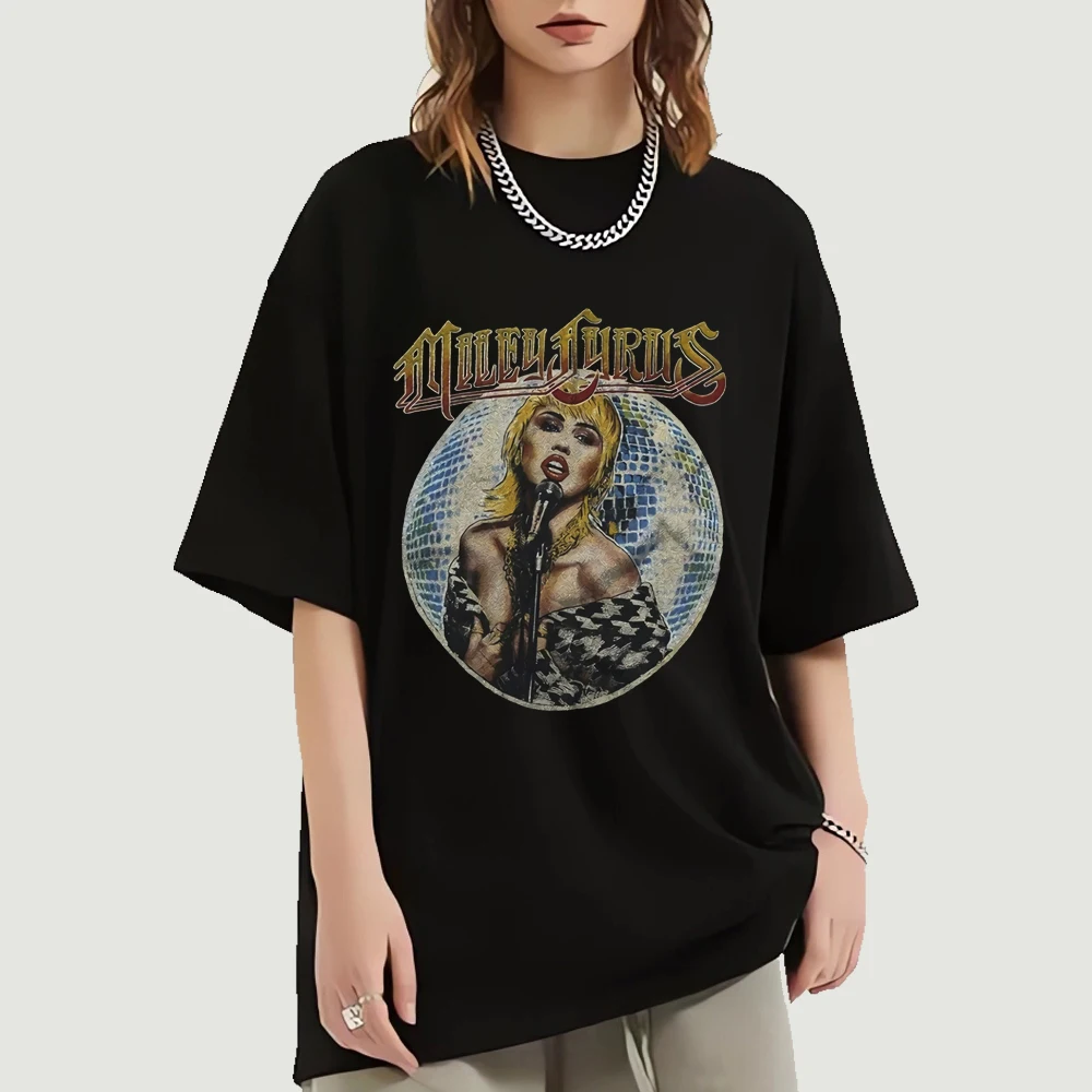 

Miley Cyrus Singer Midnight Sky Music Album T Shirt Streetwear Men'S Women'S T-Shirt Oversized 100% Cotton Short Sleeve Tshirts