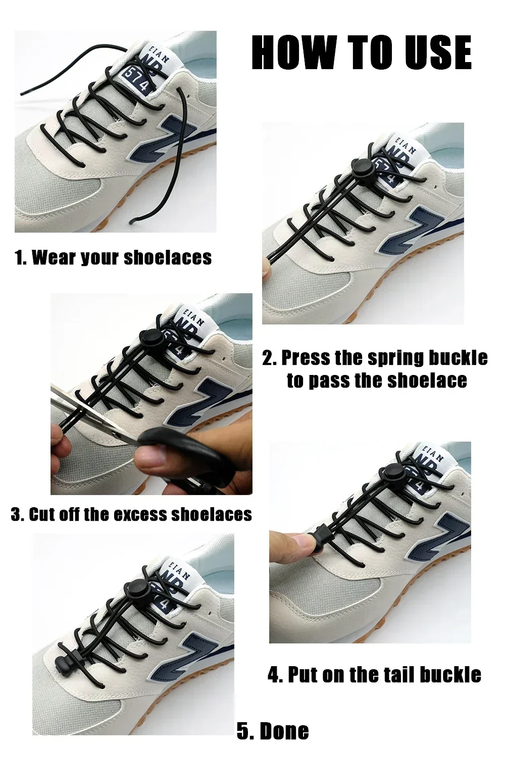 1Pair Colored Dots Round Shoelaces Elastic Plastic Lock Hiking Sports No Tie Shoelace Adult Children Shoe Accessories shoelaces without ties,shoe laces,elastic shoelaces,elastic shoe laces,shoe accessories