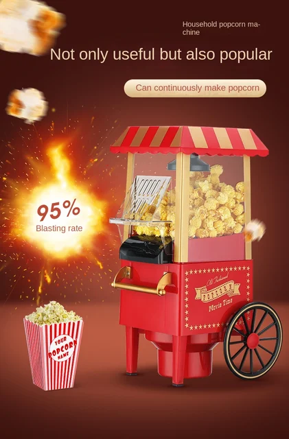 New Commercial Rotary Rocker Popcorn Machine Automatic Operation of Small  Stall Pop Corn Maker Children's Gifts Corn Machine - AliExpress