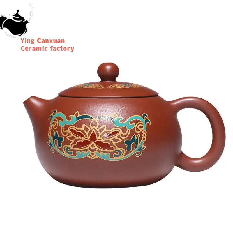 

Китайские исинские необработанные руды, чайники из фиолетовой глины, красивый чайник ручной работы, китайский чайный набор Zisha 160 мл