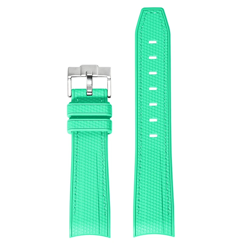 Premium Liquid Silicone Watch Band - Universal 20mm Strap with Curved Interface