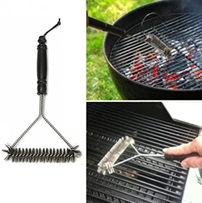 Kitchen Accessories BBQ Grill Barbecue Kit Cleaning Brush Stainless Steel Cooking Tools Barbecue Gadgets Accessories Brushes (1)