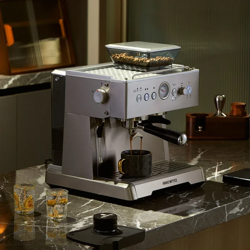Integrated Grinding Coffee Machine for Home,Semi-automatic Milk Frothing Espresso Machine,Can Continuous Extraction of Coffee 4