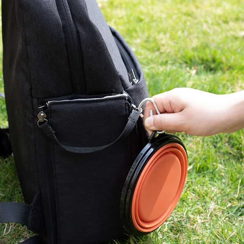 Foldable Travel Dog Bowl Portable Soft Silicone Pet Bowl for Dogs Food Water Container Puppy Feeding Bowls Outdoor Pets Supplies 3