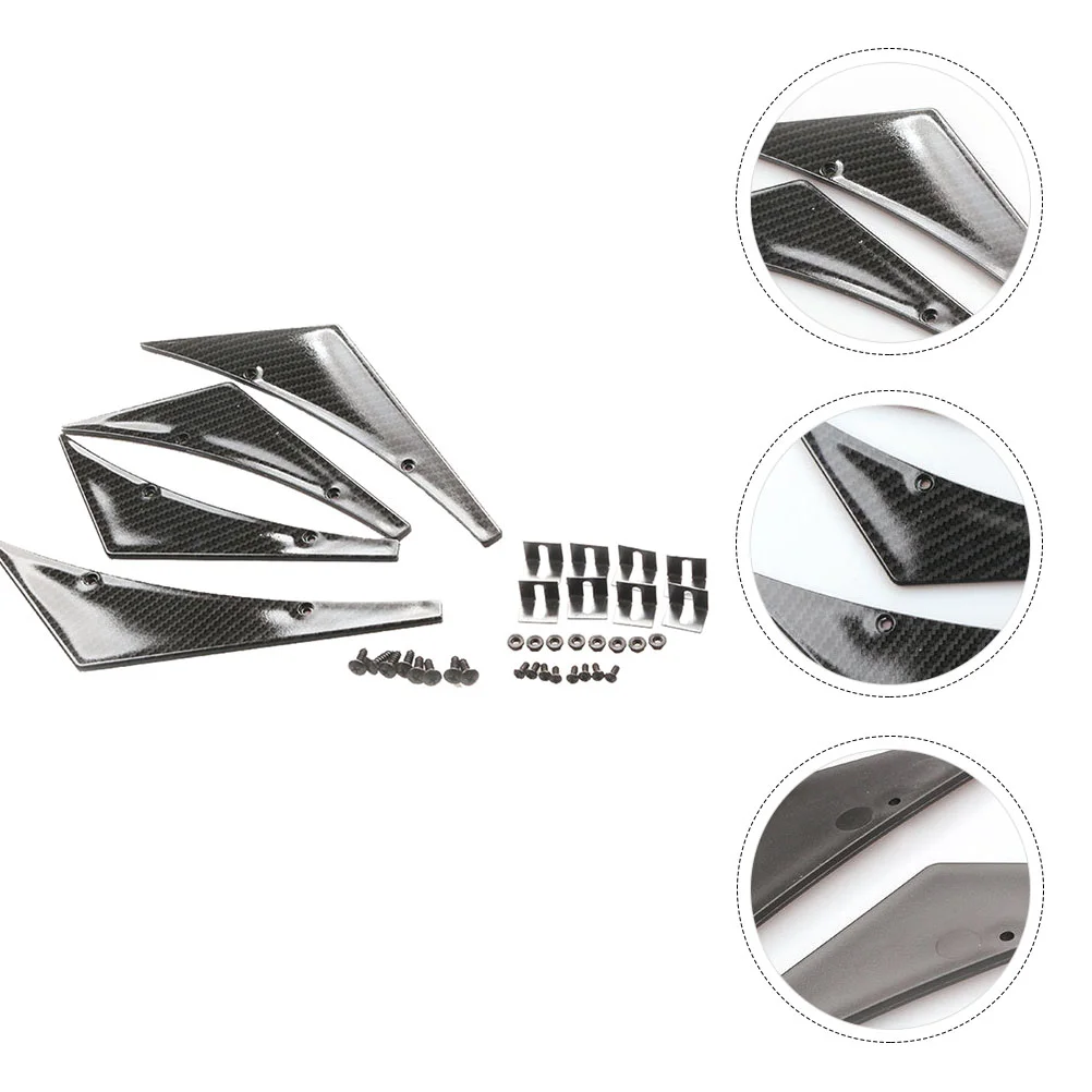 Leading Flow Knife Automotive Car Front Lip Bumper Cover for Accessories Universal Supplies Abs Splitter Fins Miss Decor