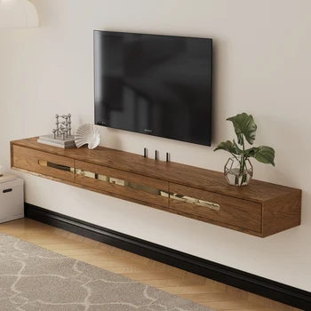 단단한 나무 TV 스탠드 모던 선반 모니터, 침실 호텔 디스플레이 거울, TV 스탠드 센터, 가구