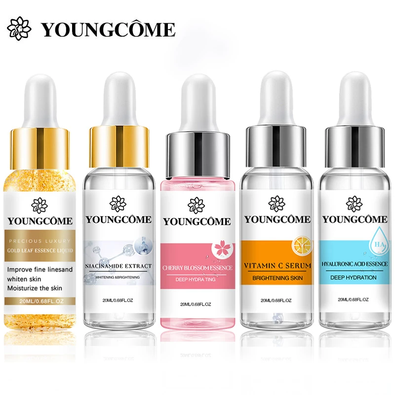 20ML Japan Sakura Essence Anti Aging Hyaluronic Acid Pure 24K Gold