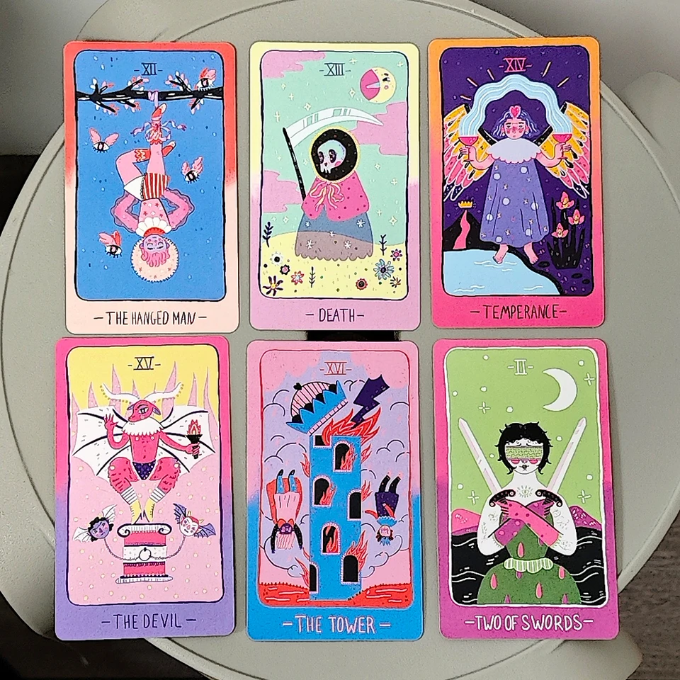 Pastel Prism Tarot Deck 78 Pcs Tarot Cards 10.3*6cm Imbued with