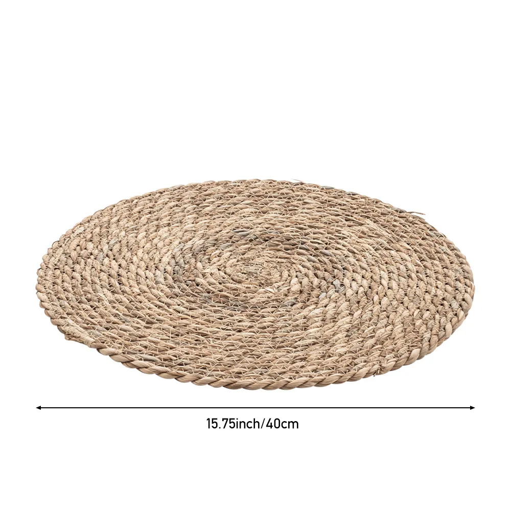 Tieker round floor cat scratching mat woven sleeping mat wear-resistant pet cat scratching mat sharpening claws