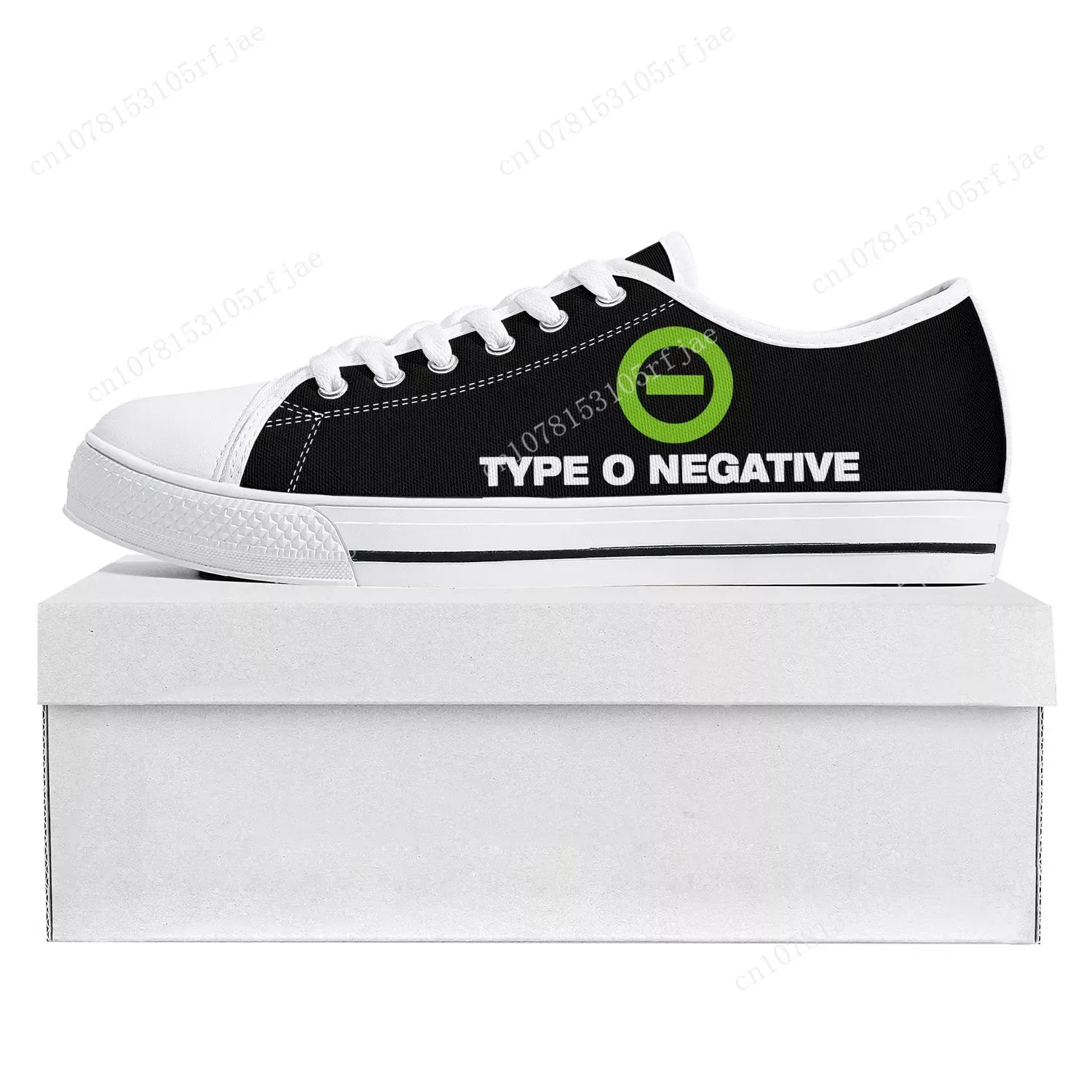 Type O Negative Metal Rock Band Low Top High Quality Sneakers Mens Womens Teenager Canvas Sneaker Couple Shoes Custom Shoe White