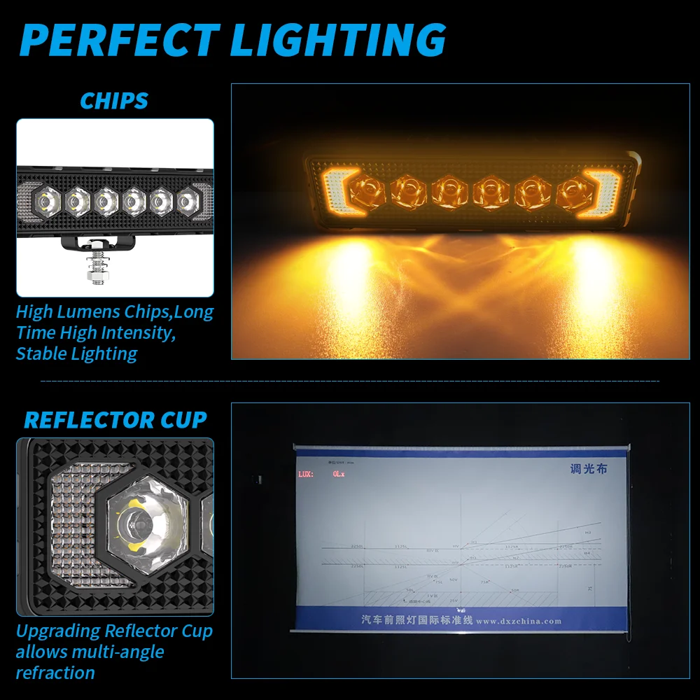 6Inch Work Fog Light Long Range Auxiliary Auto Fog Light Led Light Bar for Moto