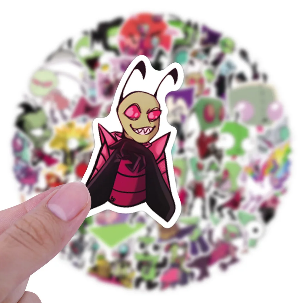 110PCS 인베이더 짐 스티커 그래피티 스티커 DIY 다이어리 폰 케이스 핸드메이드 스크랩북 미적 스티커