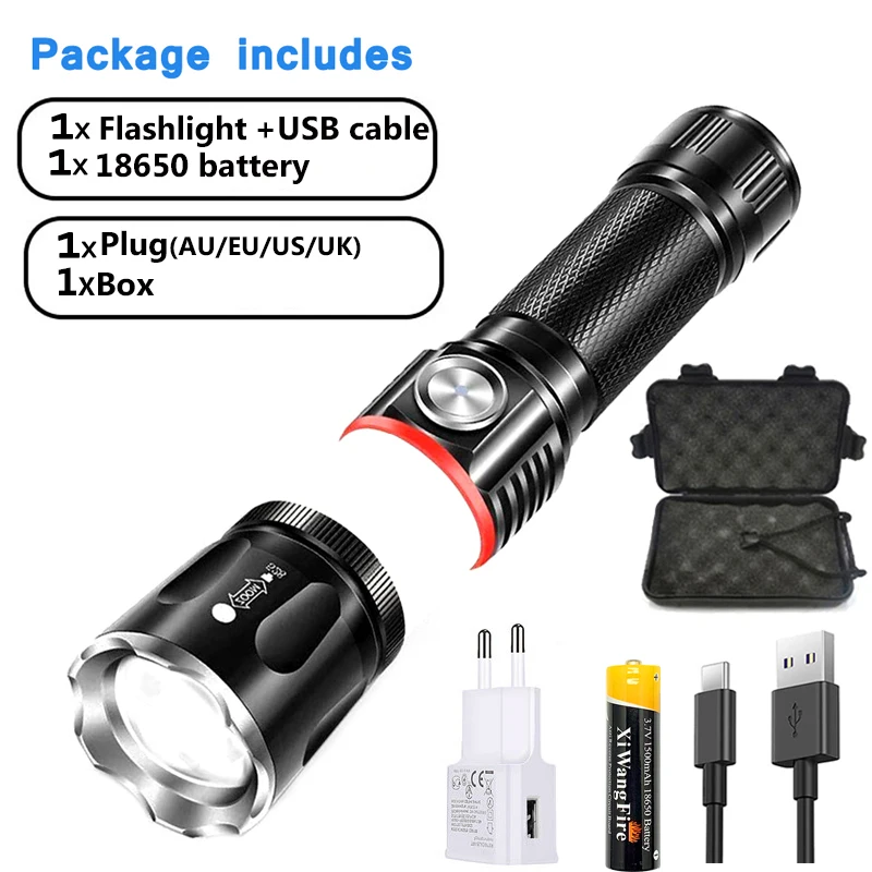 ZHIYU USB Rechargeable Led Flashlight Torch Magnetic Super Bright Work Torch 2000LM with COB Light 4 Modes Torches camping light unique flashlights Flashlights