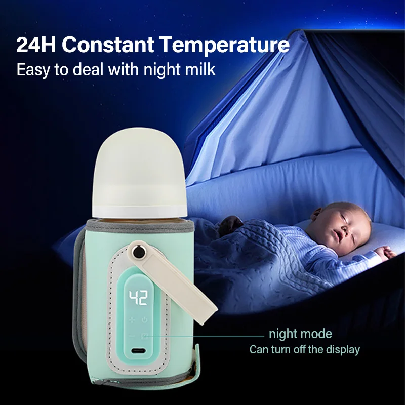 AVINIE Portable Baby Bottle Warmer Feeding Bottle Heat Keeper Travel Warmer Cover USB Heater Outdoor Bottle Warmer BPA Free images - 6