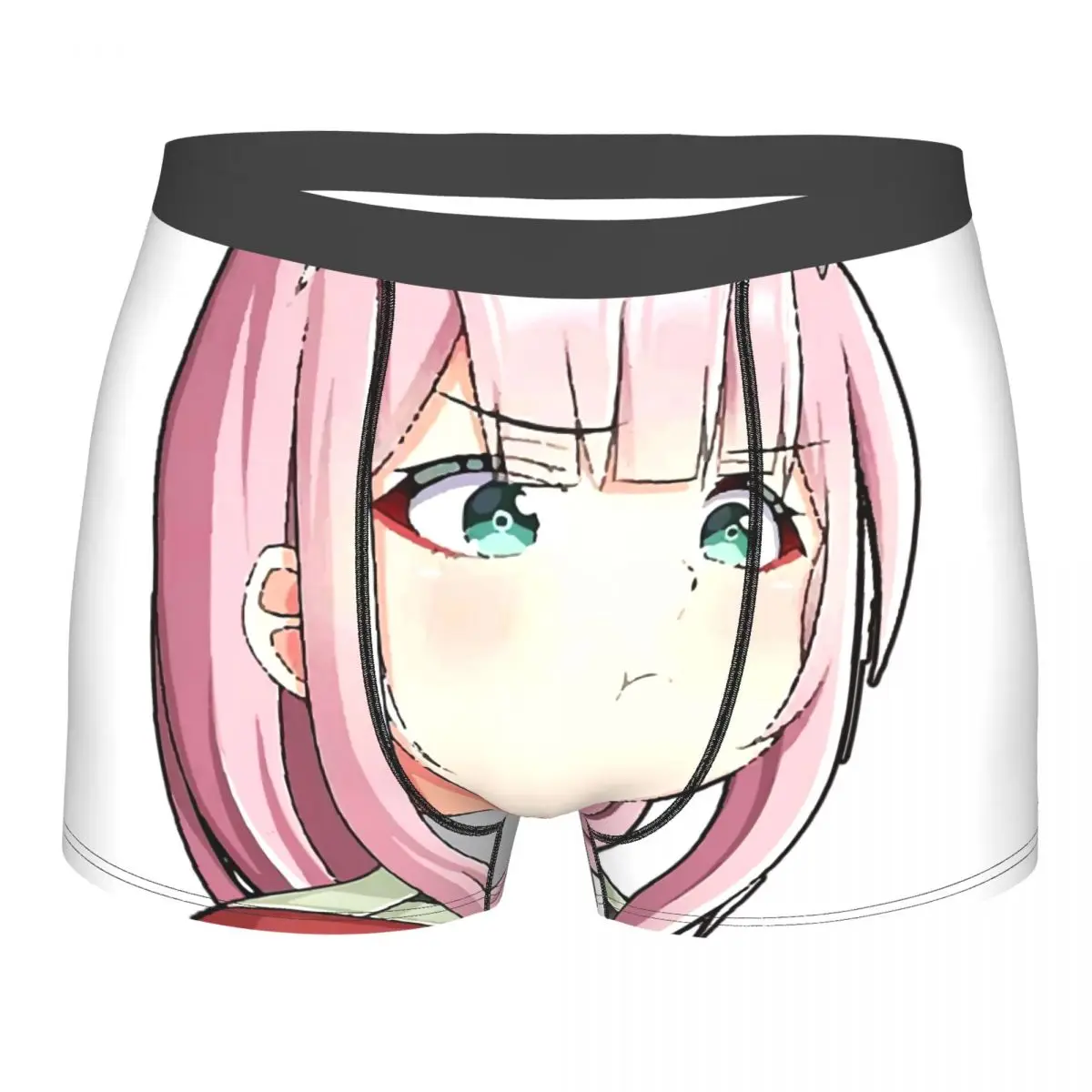 Pink School Girl Anime Peeker Active Underpants Breathbale Panties Male Underwear Print Shorts Boxer Briefs