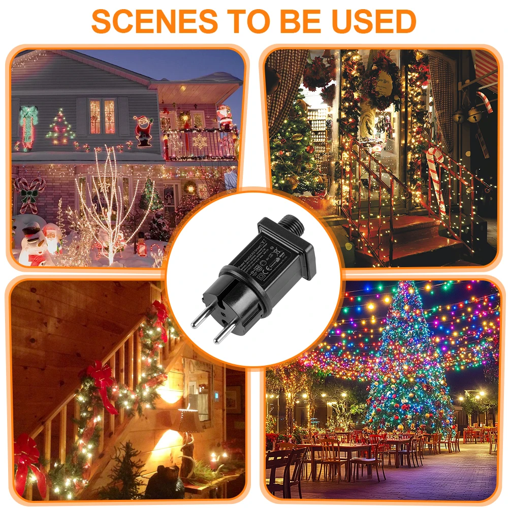 Power Adapter LED Lamp Driver 24V 12V LED Transformer Replacement Power Supply EU US for String Light Decorations LED Controller IP44 Waterproof Low Voltage