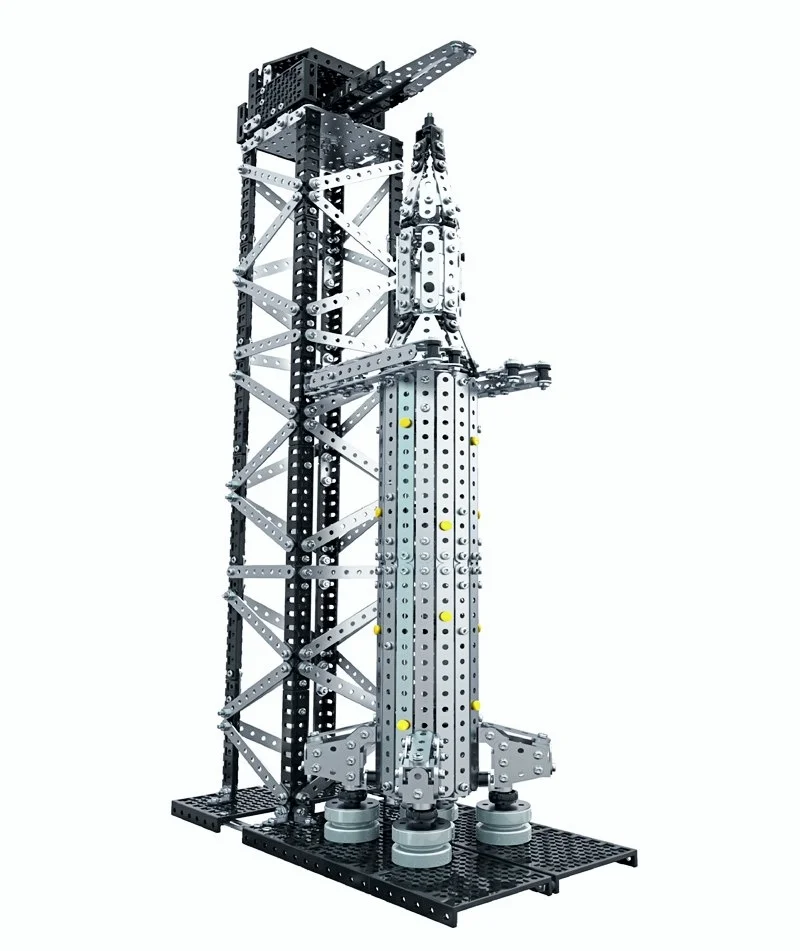 3D Metal Assembly Building Blocks Apollo 5 Rocket Toy Modello Aerospaziale Sonda Lunare Regalo/Ornamento