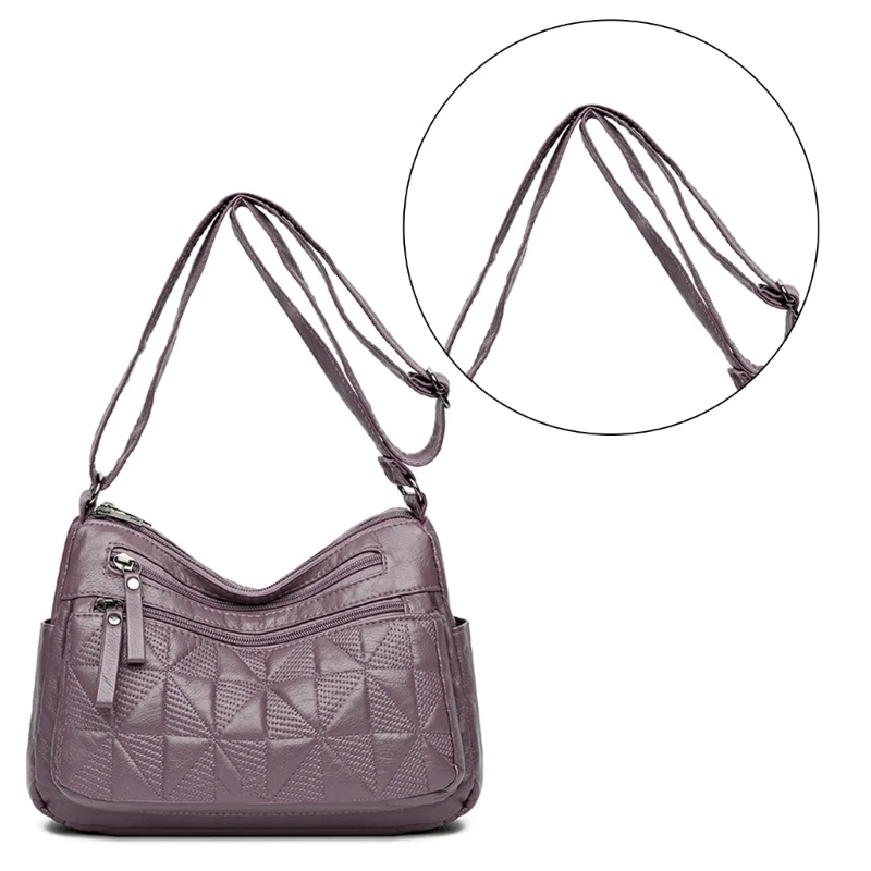 Elegant Soft PU Leather Crossbody Bag for Women Lightweight Shoulder Handbag