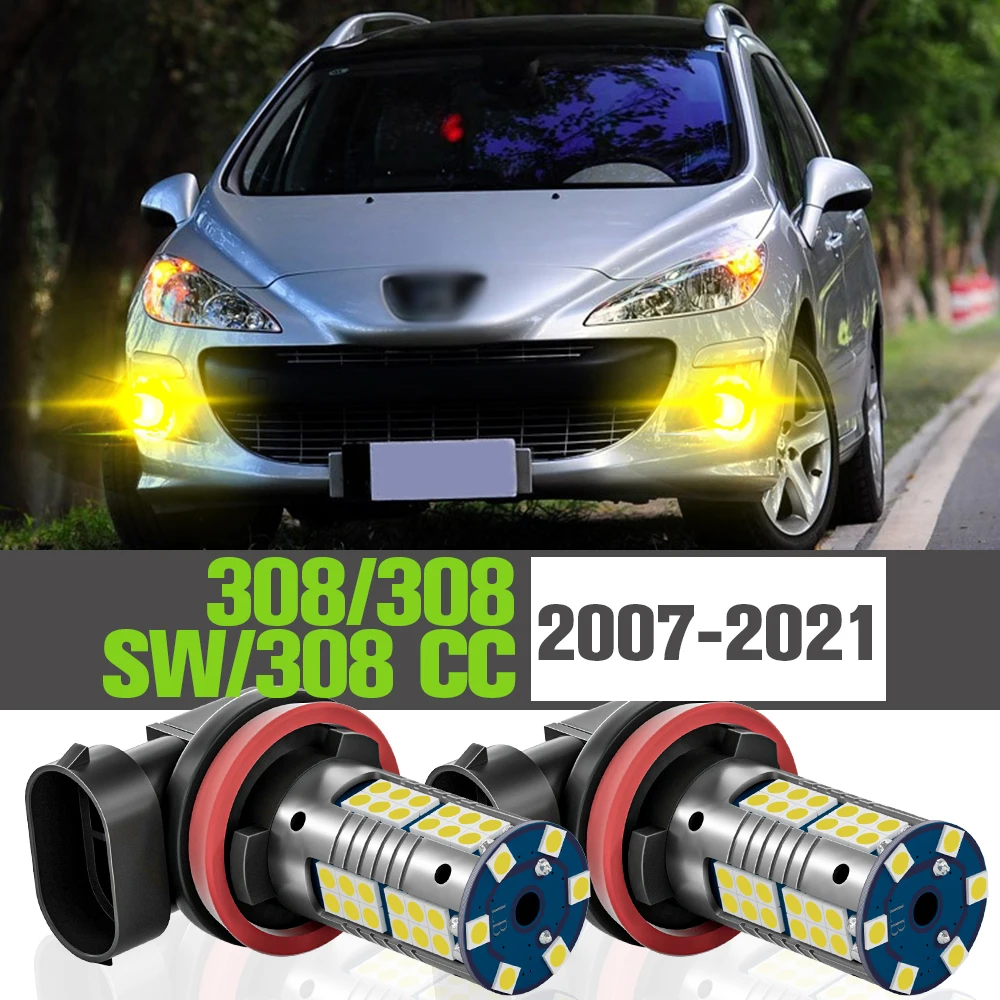 

2x LED Fog Light Accessories Lamp For Peugeot 308 SW I II CC 2007-2021 2009 2010 2011 2012 2013 2014 2015 2016 2017 2018 2019