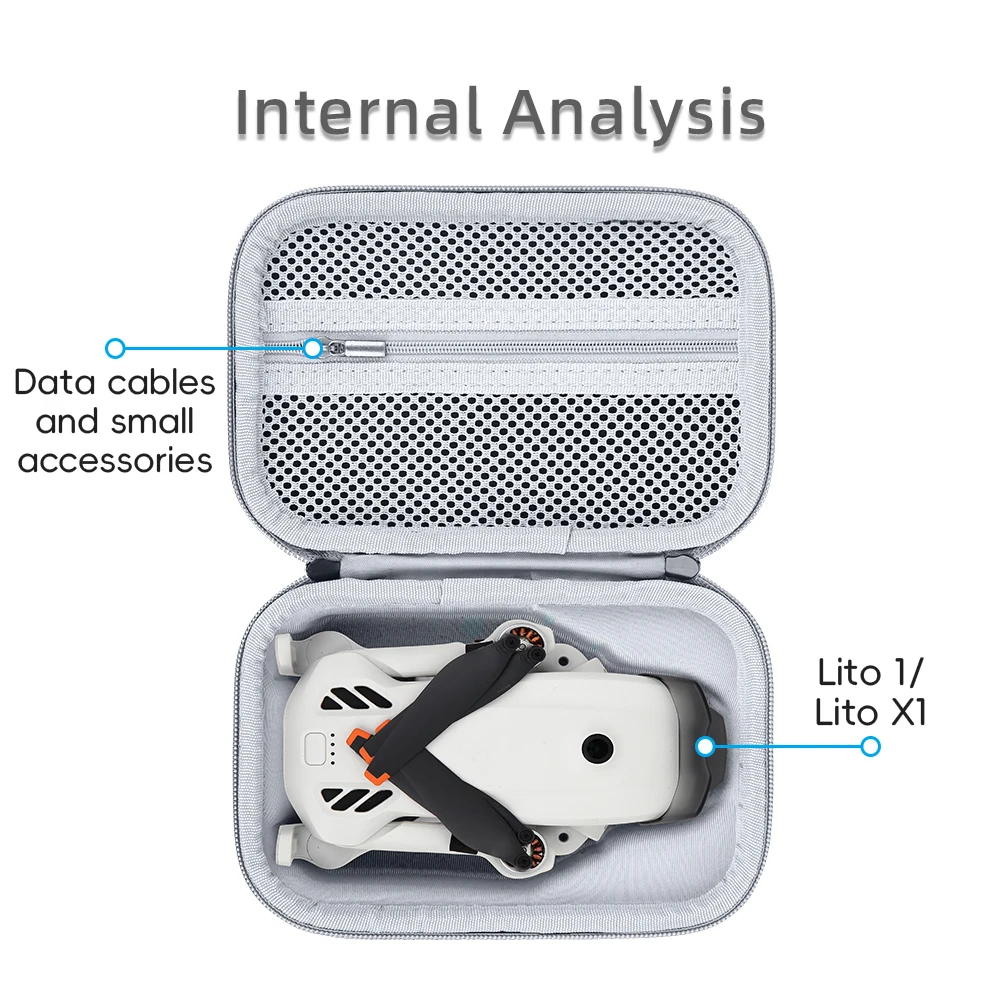 DJI Lito 1 및 Lito X1 드론 본체 전용 드론 본체 휴대용 케이스, 충격 방지 방수 미니 여행용 보호 가방。