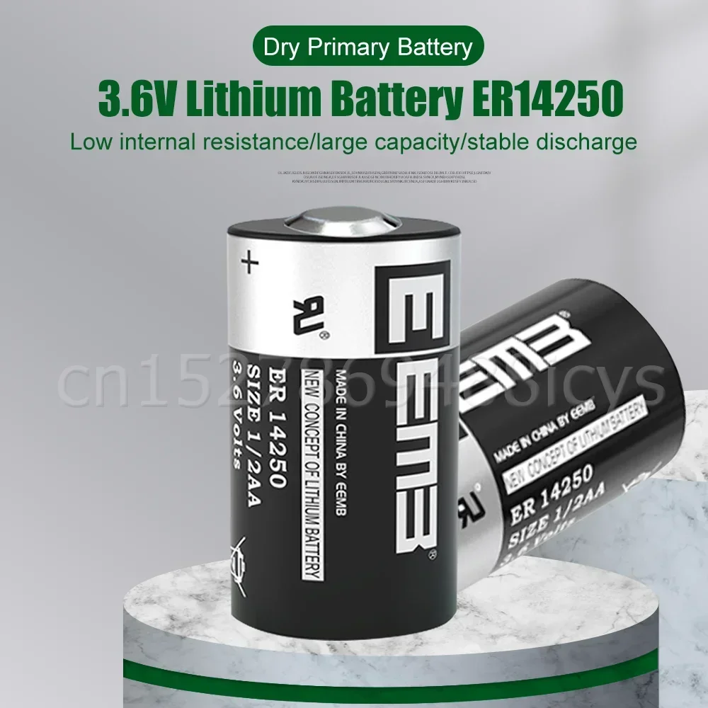 1PCS ER14250 ER 14250 CR14250SL 1/2AA 1/2 AA 3.6V 1200mAh PLC Industrial Lithium Battery Primary Battery For Camera Water Meter