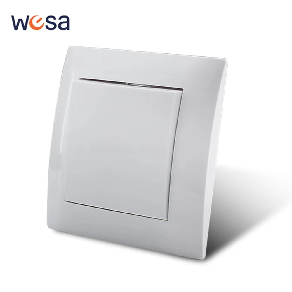 White-Classic-Flame-Retardant-Plastic-Panel-1-Gang-1-Way-Wall-Switch-On ...