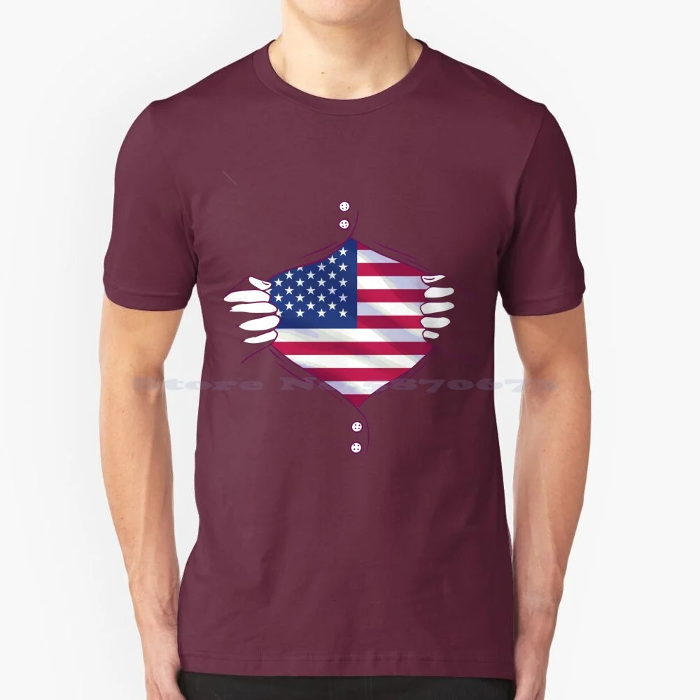 Bandiera Americana | Maglietta 100% Cotone Tee Futbol Calcio Calcio Spagna Argentina Sport Ohio University Nippert Stadium Game Uso