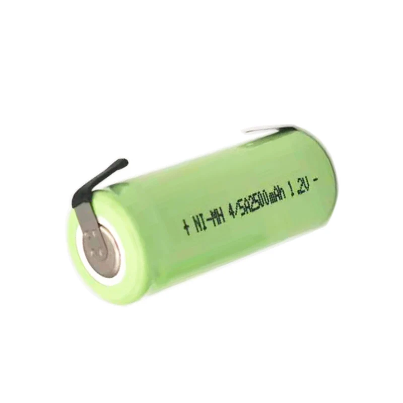 5pcs 1.2V 2500mAh Rechargeable 4/5A NI-MH battery 17430 4/5 A With Welding Tabs For Braun Oral-B Electric Toothbrush 17*43mm