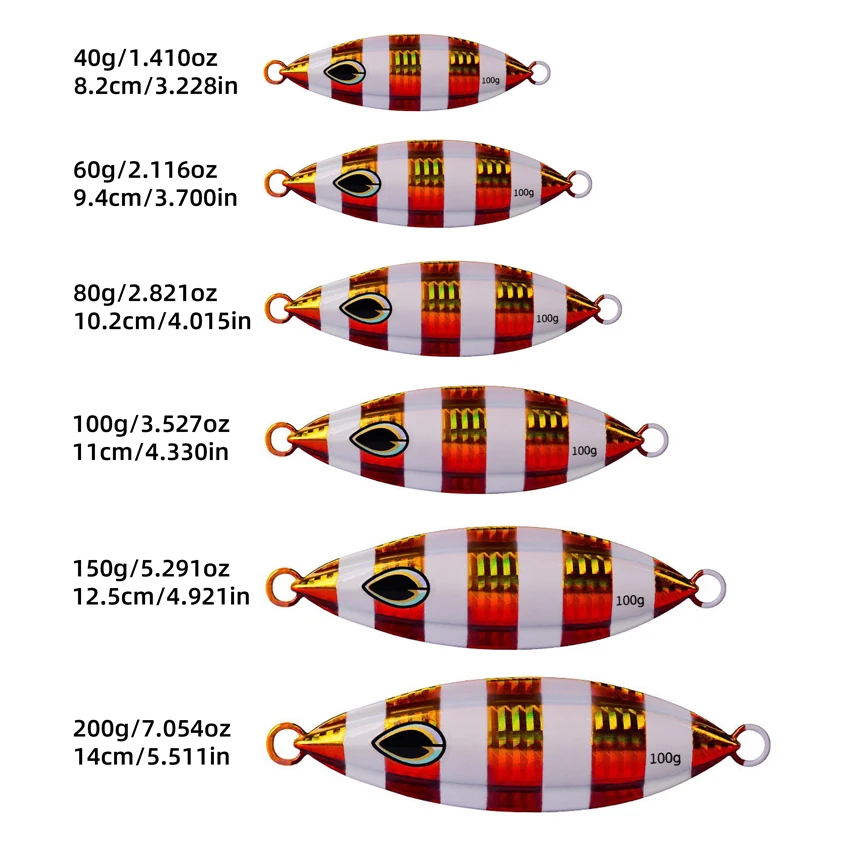 1PC 느린 지그 40g 60g 80g 100g 낚시 미끼 주조 지그 미끼 숟가락 금속 물고기 바닷물 인공 하드 미끼 태클