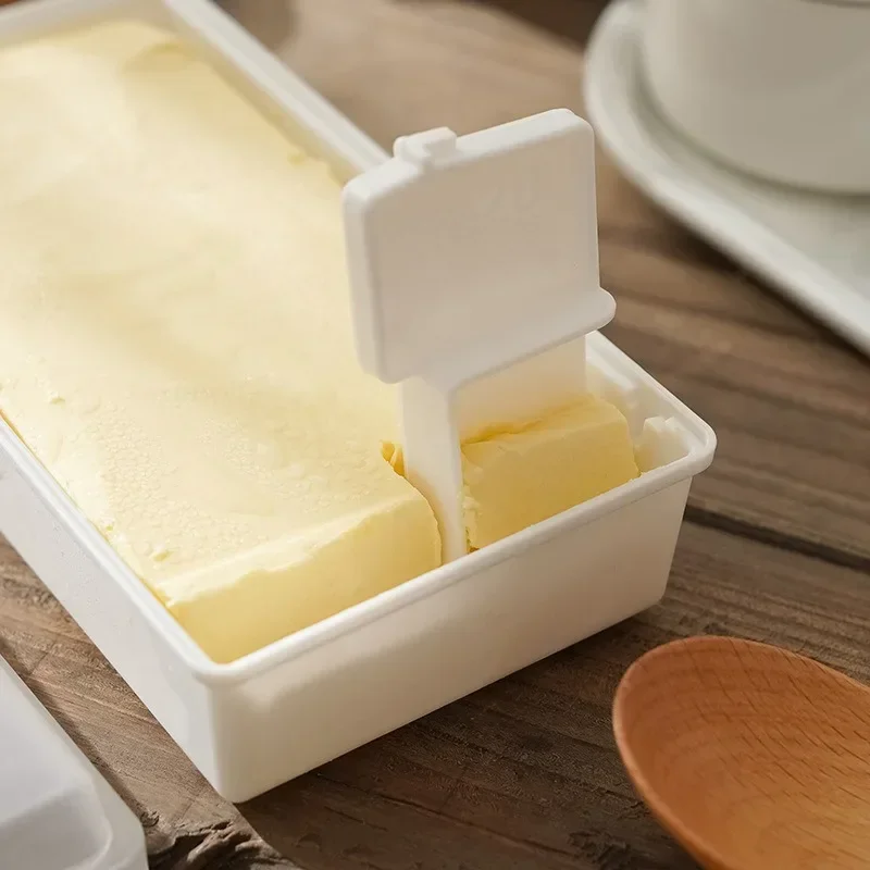 1PC Butter Cutting Crisper Rectangle with Cover Butter Storage Box with Knife Butter Keeping Storage Box Kitchen Tools