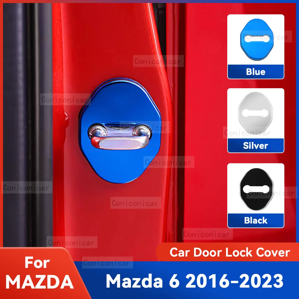 

Auto Car Door Lock Protect Cover Emblems Case Stainless Steel Decoration For MAZDA 6 2016-2023 Protection Accessories