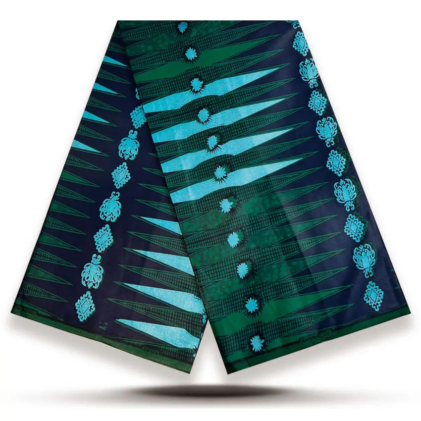 2026 Soft Latest Satin Prints Fabric African Wax Fabric 100% Cotton High Quality 6 Yards per Piece 3