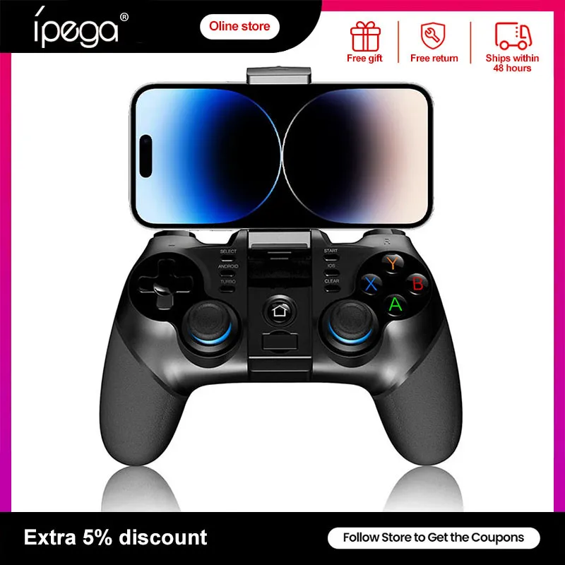 

Ipega PG-9156 Bluetooth 2.4G Wireless Gamepad Mobile Game Controller For Playstation 4 PS4 iOS MFI Games Android PS3 PC Win 11