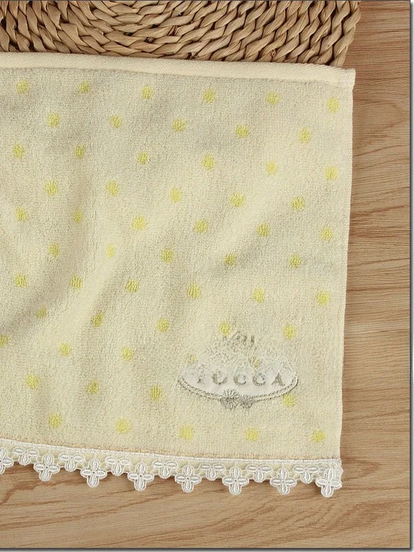 New Pure Cotton Soft Absorbent Towel Face Towel Large Square Handkerchief with Waterdrop Pattern Embroidery Home Textile - 3