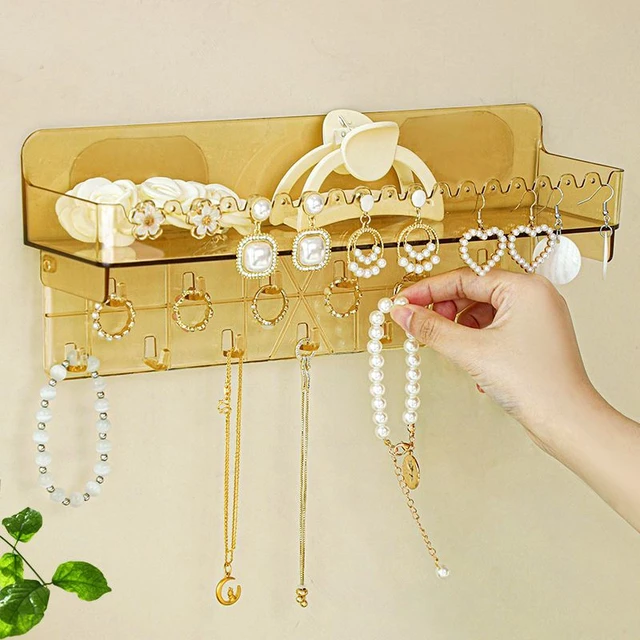 Adhesive Paste Wall Hanger Storage Jewelry  Necklace Wall Hanger Jewelry  Organizer - Jewelry Packaging & Display - Aliexpress