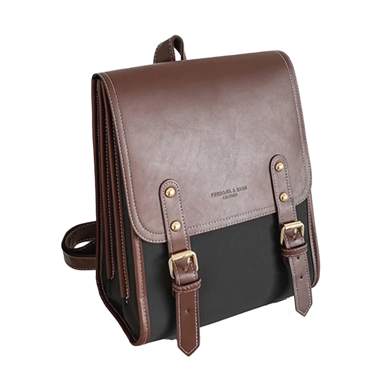 

Retro PU Leather Backpack Water Resistant Travelling Backpack Casual Daypacks for College and Workplace