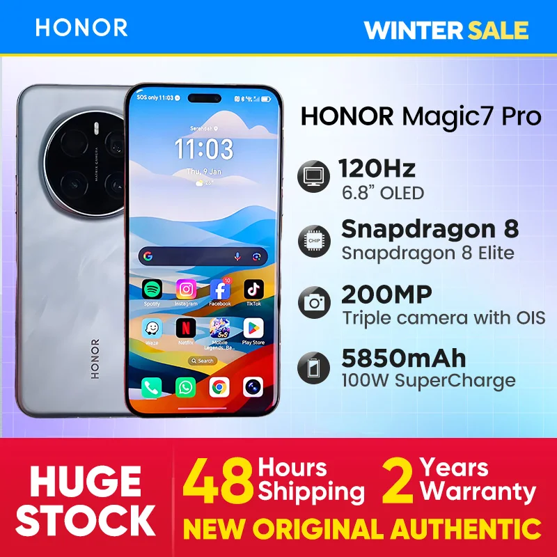 Honor Magic 7 Pro New 2024 5G Smartphone Magic7 Pro Snapdragon 8 Elite Android 15 200MP Triple Camera New Flagship 1