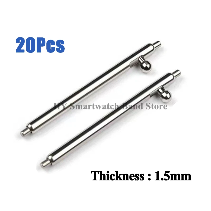 20pcs Quick Release Watch Band Spring Bars - Various Sizes & Thickness Options