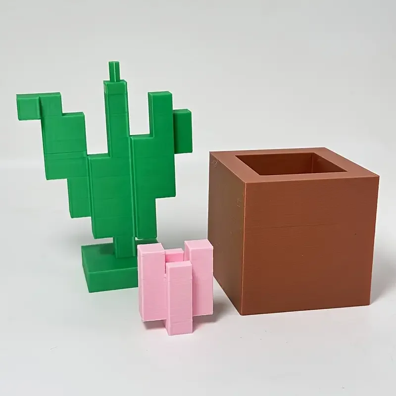Enchanting 3D Printed Pixel Rose for Elegant Bedroom Décor