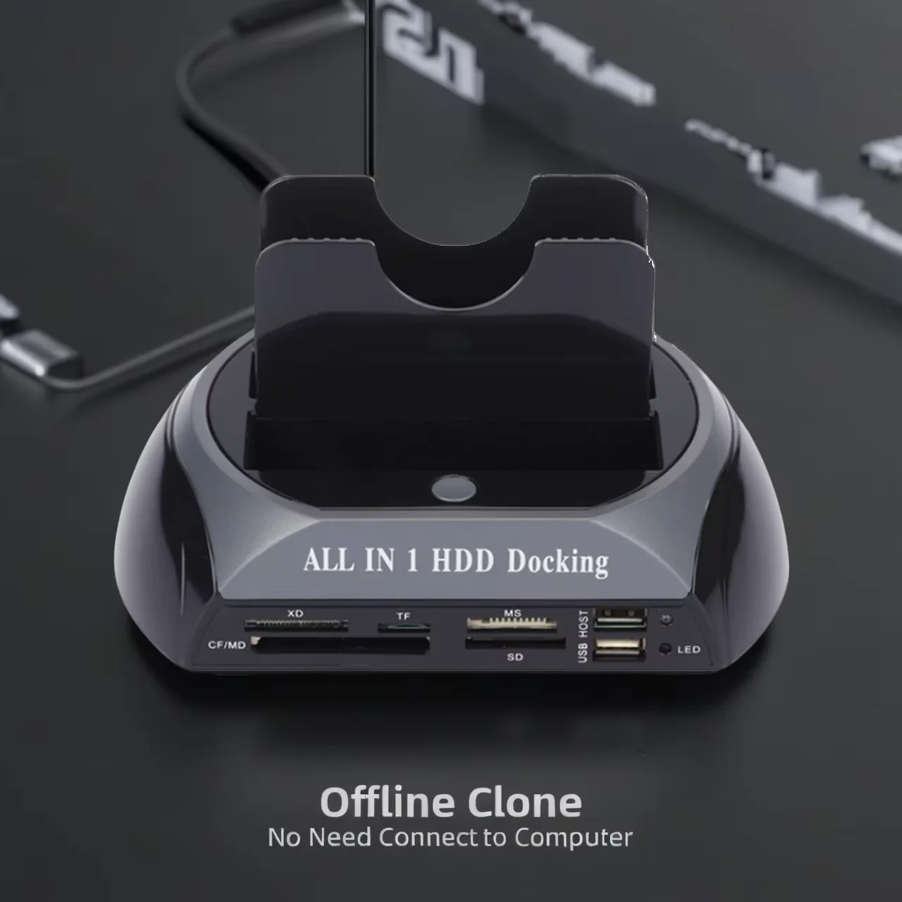새로운 USB 2.0-IDE SATA 하드 드라이브 도킹 스테이션 올인원 도킹 스테이션 듀얼 브래킷 2.5인치 3.5인치 ESATA(카드 리어 포함)