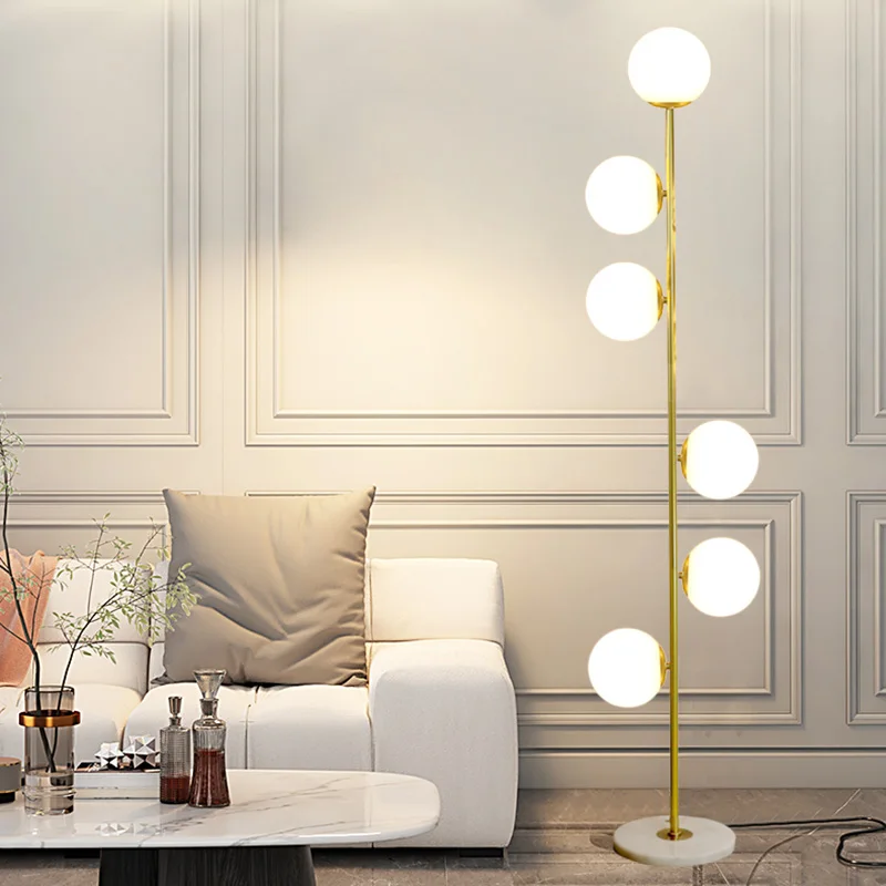 

Wyj Living Room Sofa Personality Multi-Head Glass Decoration Vertical Super Bright Bedroom Bedside Lamp
