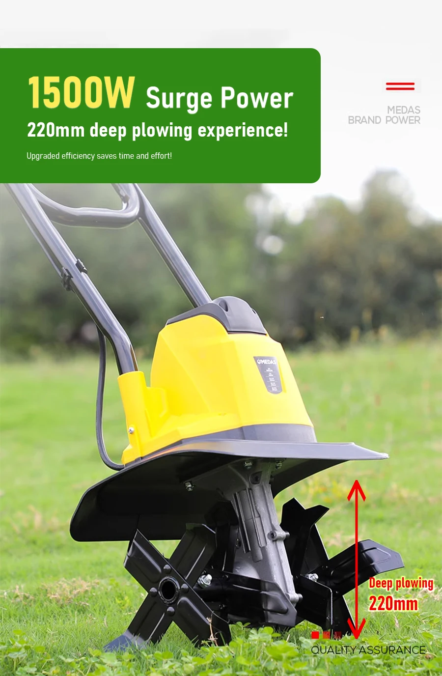 Electric Soil Loosener Garden Tiller High Power Electric Tiller Cultivator 45# S
