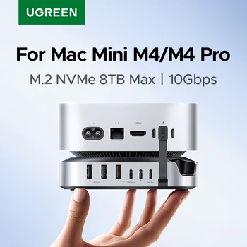 UGREEN USB HUB Docking Station per Mac Mini M4 M4 Pro M.2 NVMe SSD 8TB Max 10Gbps Porte USB-A&C SD&TF 170MB/s USB Splitter Dock